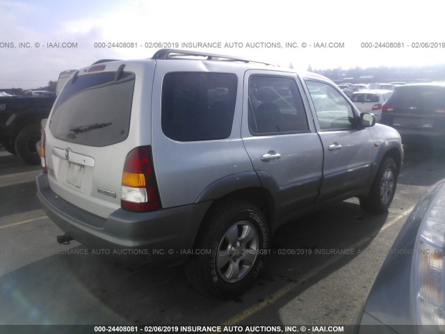 4F2YU08171KM38413 - 2001 MAZDA TRIBUTE LX/ES SILVER photo 4