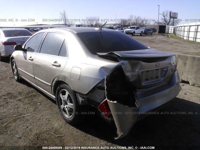 JHMCN36517C000521 - 2007 HONDA ACCORD HYBRID GOLD photo 3