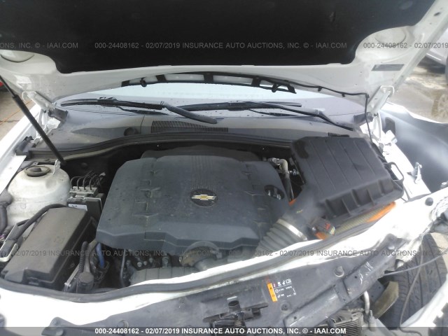 2G1FA1E34D9172181 - 2013 CHEVROLET CAMARO LS WHITE photo 10