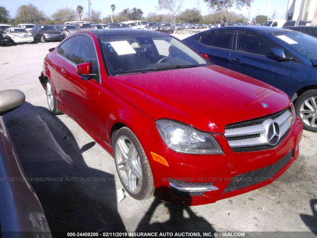 WDDGJ4HB4DF946958 - 2013 MERCEDES-BENZ C 250 RED photo 1