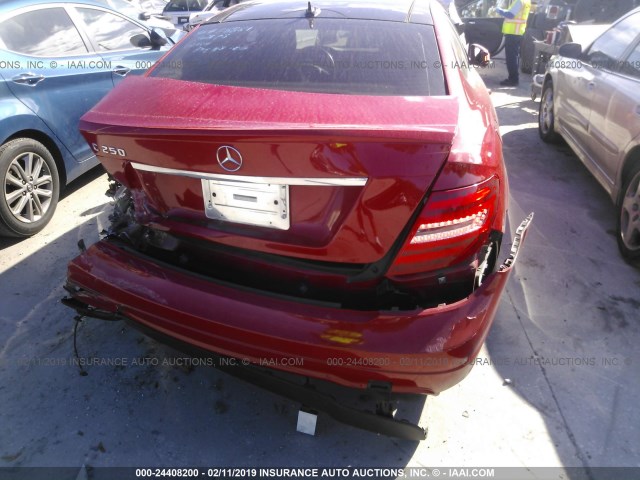 WDDGJ4HB4DF946958 - 2013 MERCEDES-BENZ C 250 RED photo 6