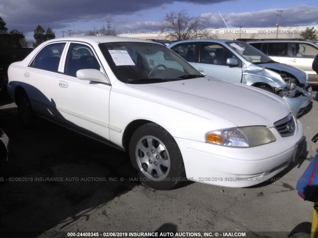 1YVGF22C525290431 - 2002 MAZDA 626 LX WHITE photo 1