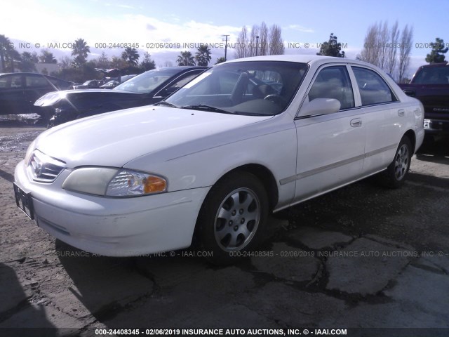 1YVGF22C525290431 - 2002 MAZDA 626 LX WHITE photo 2