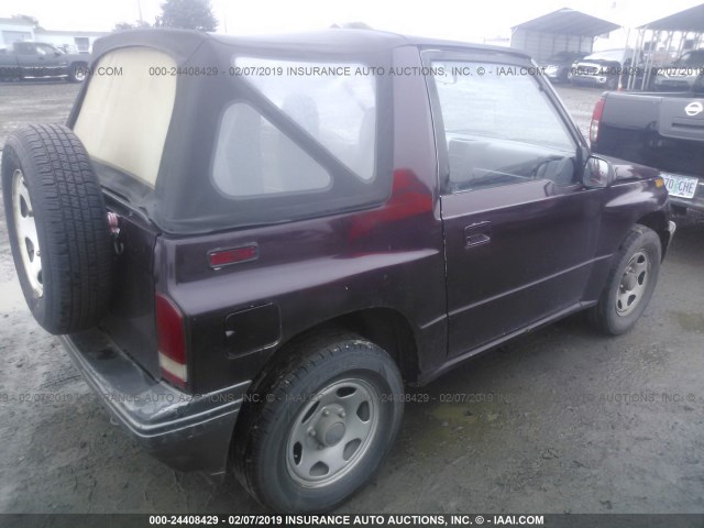 2CNBE18U0P6902183 - 1993 GEO TRACKER PURPLE photo 4