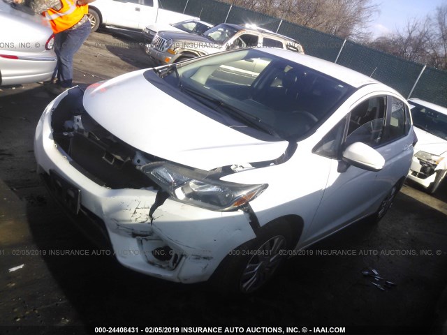 JHMGK5H59GX002187 - 2016 HONDA FIT LX WHITE photo 2