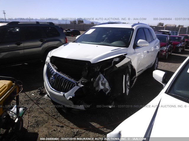 5GAKRAKD1EJ307362 - 2014 BUICK ENCLAVE WHITE photo 2