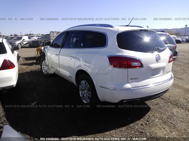 5GAKRAKD1EJ307362 - 2014 BUICK ENCLAVE WHITE photo 3