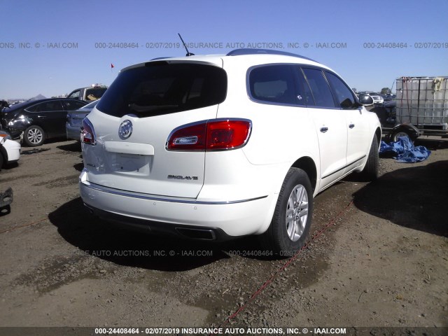 5GAKRAKD1EJ307362 - 2014 BUICK ENCLAVE WHITE photo 4