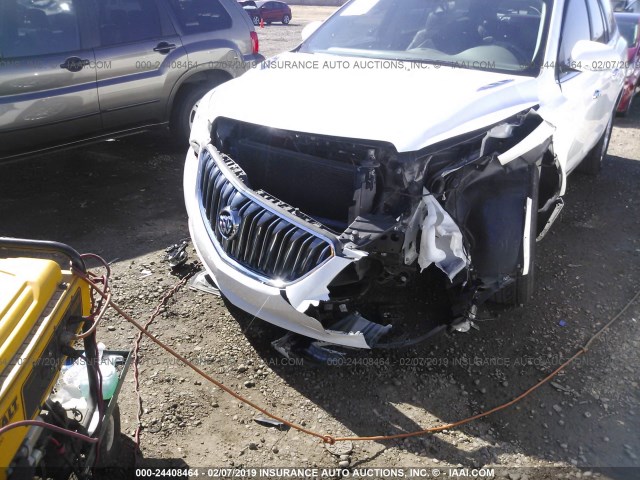 5GAKRAKD1EJ307362 - 2014 BUICK ENCLAVE WHITE photo 6