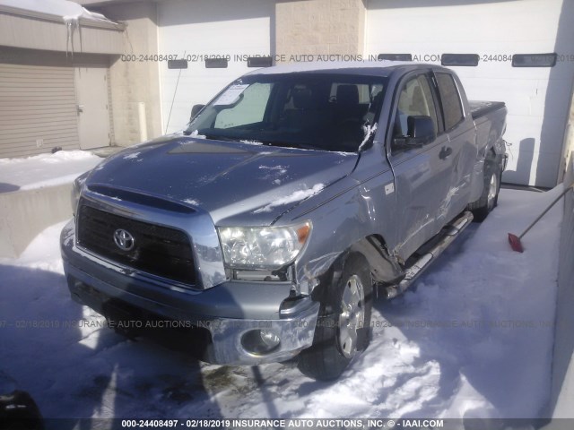 5TBBT54178S462847 - 2008 TOYOTA TUNDRA DOUBLE CAB/DOUBLE CAB SR5 SILVER photo 2