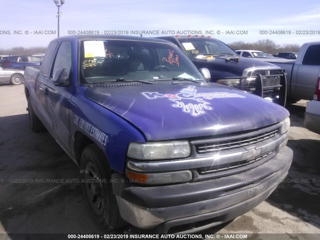 2GCEC19TX11118448 - 2001 CHEVROLET SILVERADO C1500 BLUE photo 1