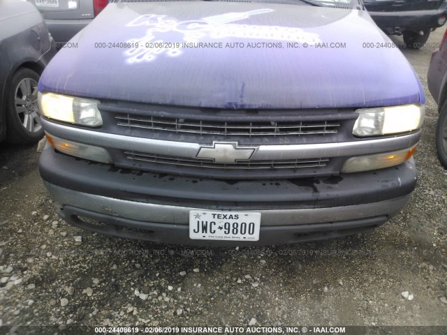 2GCEC19TX11118448 - 2001 CHEVROLET SILVERADO C1500 BLUE photo 6