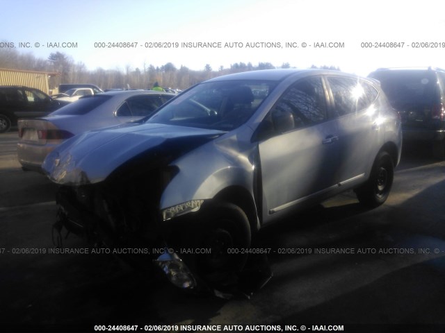 JN8AS5MV6DW118434 - 2013 NISSAN ROGUE S/SV BLUE photo 2