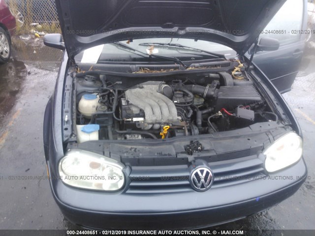 9BWFL61J364011111 - 2006 VOLKSWAGEN GOLF GL GRAY photo 10