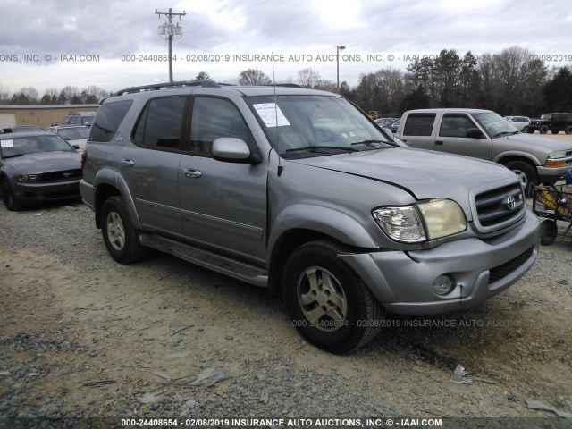 5TDBT44A73S176216 - 2003 TOYOTA SEQUOIA SR5 GRAY photo 1