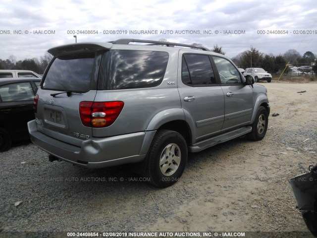 5TDBT44A73S176216 - 2003 TOYOTA SEQUOIA SR5 GRAY photo 4