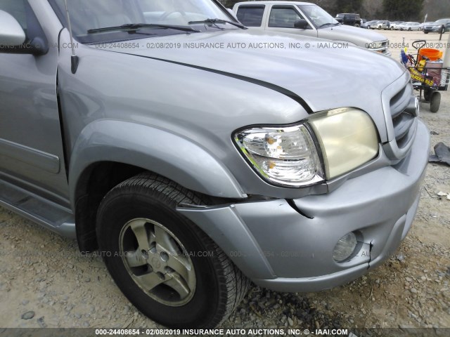 5TDBT44A73S176216 - 2003 TOYOTA SEQUOIA SR5 GRAY photo 6