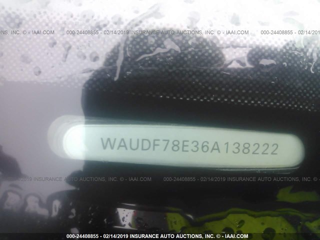 WAUDF78E36A138222 - 2006 AUDI A4 2.0T QUATTRO GRAY photo 9