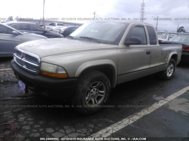 1D7GL12KX4S522385 - 2004 DODGE DAKOTA SXT TAN photo 2