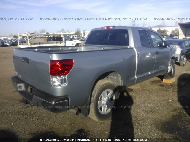 5TFRM5F14DX061261 - 2013 TOYOTA TUNDRA DOUBLE CAB SR5 SILVER photo 4