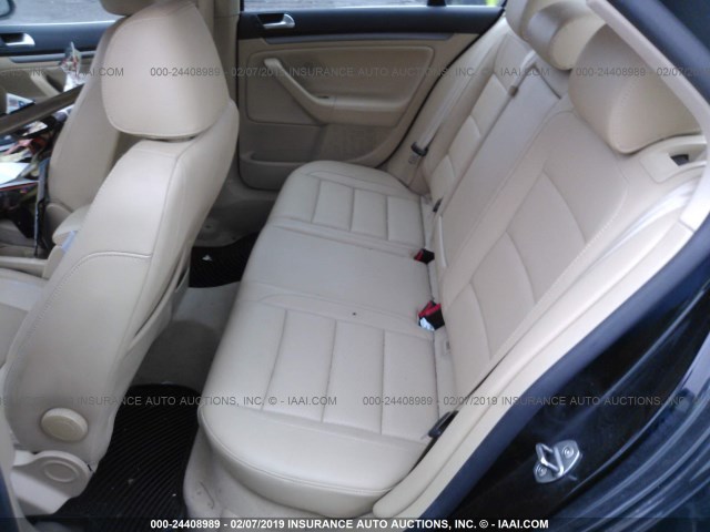 3VWEG71K77M119971 - 2007 VOLKSWAGEN JETTA WOLFSBURG 黑色 照片 8