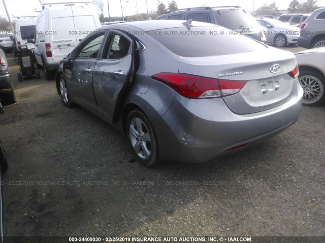 KMHDH4AE1DU575407 - 2013 HYUNDAI ELANTRA GLS/LIMITED SILVER photo 3