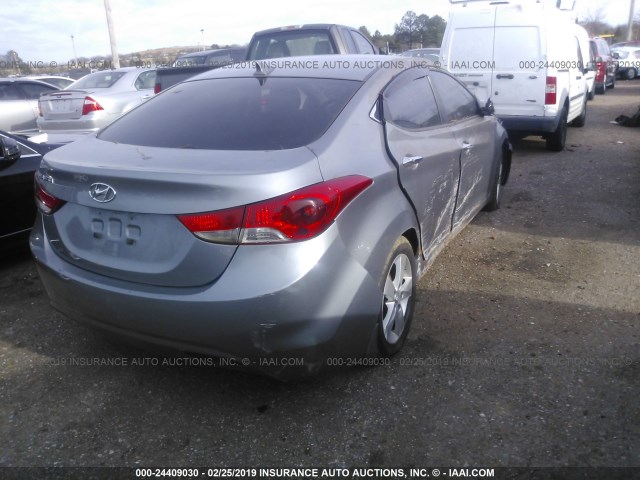 KMHDH4AE1DU575407 - 2013 HYUNDAI ELANTRA GLS/LIMITED SILVER photo 4