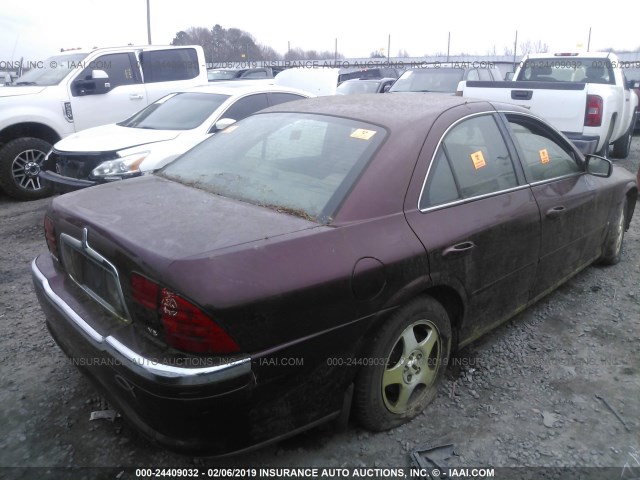 1LNHM87A01Y660770 - 2001 LINCOLN LS MAROON photo 4