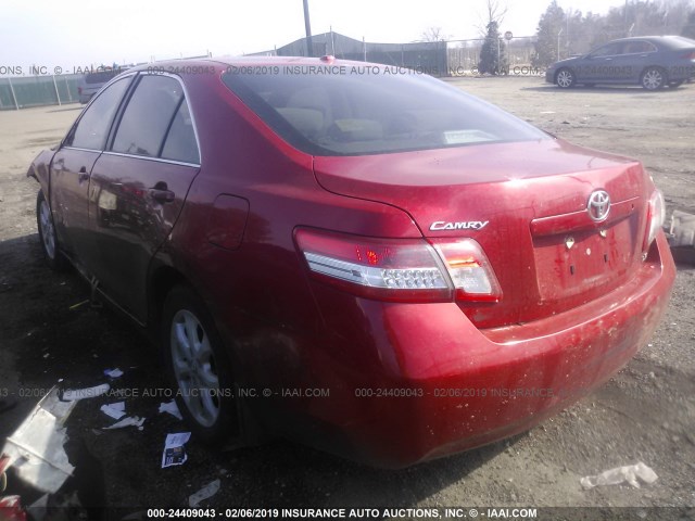4T1BF3EK7AU092104 - 2010 TOYOTA CAMRY SE/LE/XLE 红色 照片 3