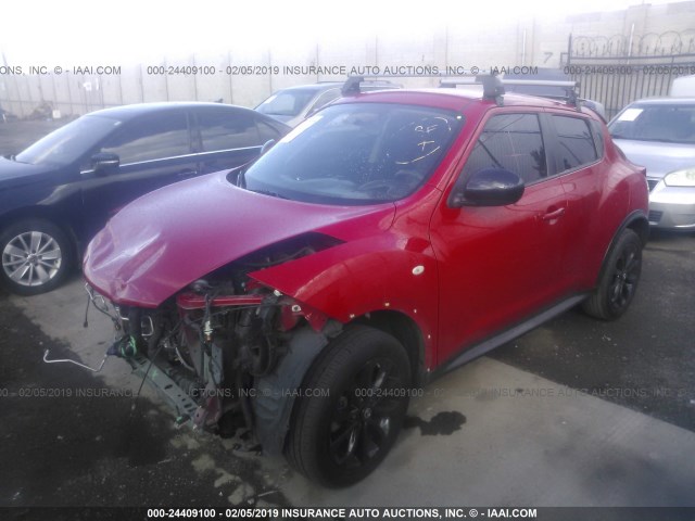 JN8AF5MR2ET355657 - 2014 NISSAN JUKE S/SV/SL/NISMO RED photo 2