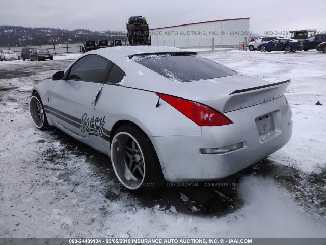 JN1BZ34D08M700489 - 2008 NISSAN 350Z COUPE SILVER photo 3