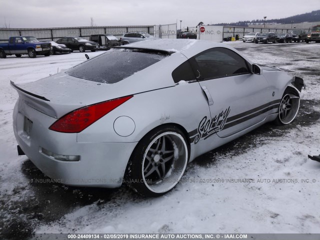 JN1BZ34D08M700489 - 2008 NISSAN 350Z COUPE SILVER photo 4