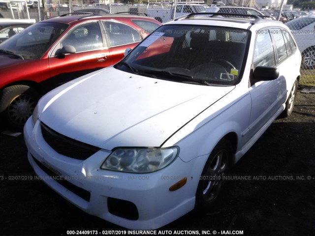 JM1BJ245521522093 - 2002 MAZDA PROTEGE PR5 WHITE photo 2