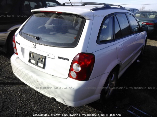 JM1BJ245521522093 - 2002 MAZDA PROTEGE PR5 WHITE photo 4