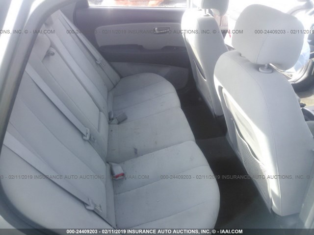 KMHDU46D49U800471 - 2009 HYUNDAI ELANTRA GLS/SE SILVER photo 8