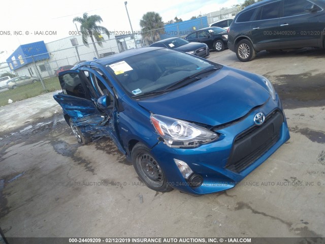 JTDKDTB38F1110710 - 2015 TOYOTA PRIUS C BLUE photo 1