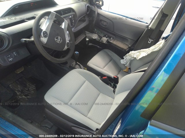 JTDKDTB38F1110710 - 2015 TOYOTA PRIUS C BLUE photo 5