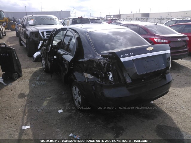 KL1TD56E79B392677 - 2009 CHEVROLET AVEO LS/LT Սև լուսանկար 3