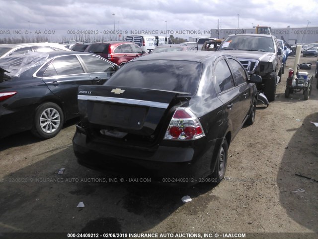 KL1TD56E79B392677 - 2009 CHEVROLET AVEO LS/LT Սև լուսանկար 4