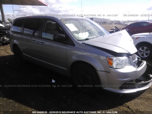 2C4RDGBG4FR591530 - 2015 DODGE GRAND CARAVAN SE SILVER photo 1