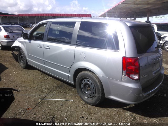 2C4RDGBG4FR591530 - 2015 DODGE GRAND CARAVAN SE SILVER photo 3