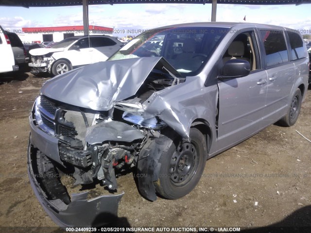 2C4RDGBG4FR591530 - 2015 DODGE GRAND CARAVAN SE SILVER photo 6