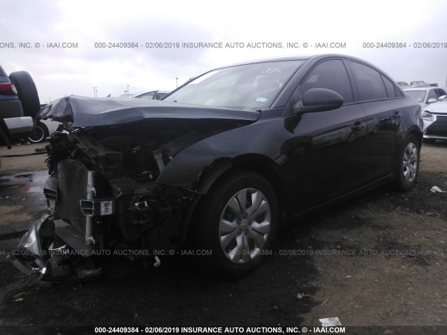 1G1PA5SH8E7367652 - 2014 CHEVROLET CRUZE LS BLACK photo 2