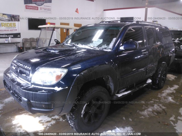 JTEZT14R530003070 - 2003 TOYOTA 4RUNNER SR5/SPORT BLUE photo 2