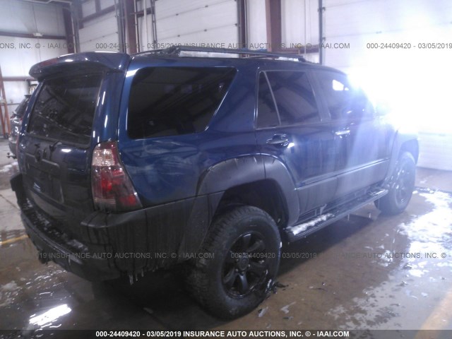 JTEZT14R530003070 - 2003 TOYOTA 4RUNNER SR5/SPORT BLUE photo 4