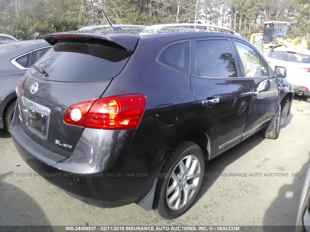 JN8AS5MV6CW369257 - 2012 NISSAN ROGUE S/SV BLACK photo 4