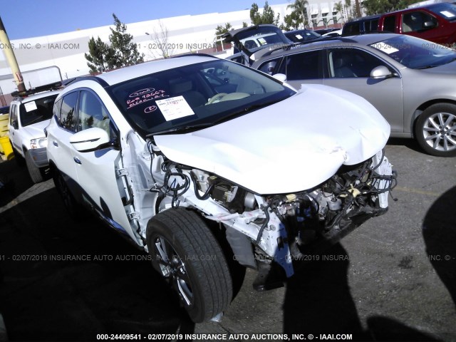 5N1AZ2MH6GN150001 - 2016 NISSAN MURANO S/SL/SV/PLATINUM WHITE photo 1