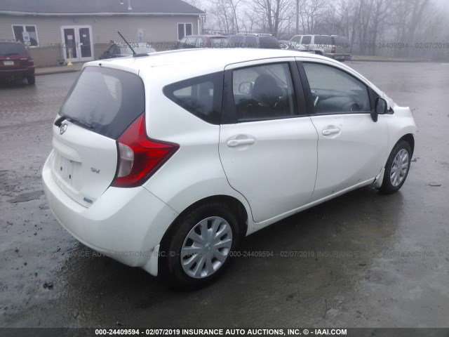 3N1CE2CP1EL429910 - 2014 NISSAN VERSA NOTE S/S PLUS/SV/SL WHITE photo 4