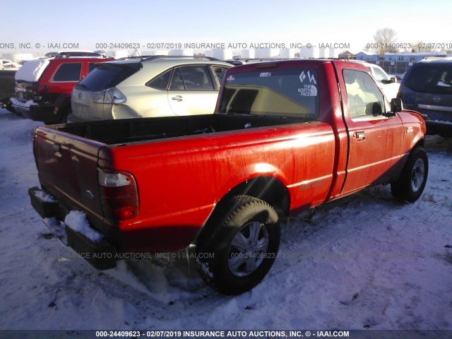 1FTYR10D43PB86056 - 2003 FORD RANGER RED photo 4