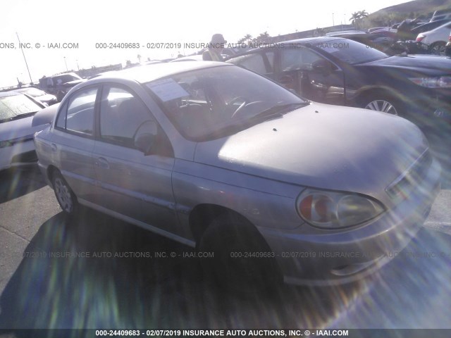 KNADC123726149265 - 2002 KIA RIO SILVER photo 1